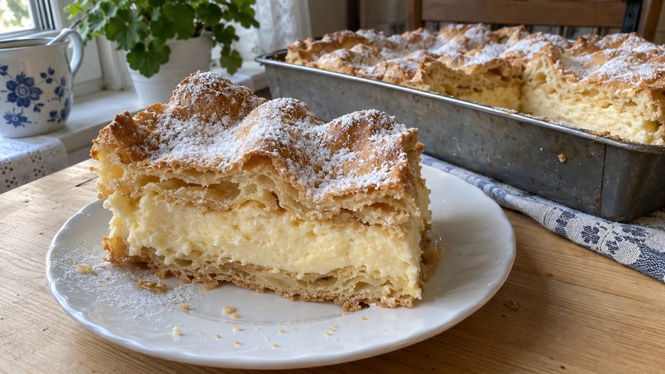Karpatka, a traditional Polish dessert