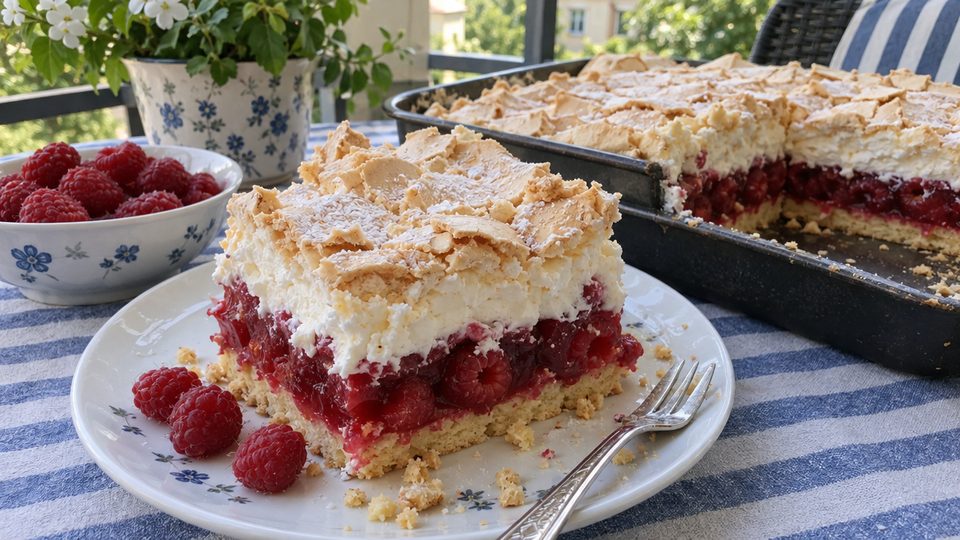 Malinowa chmurka, a traditional Polish dessert