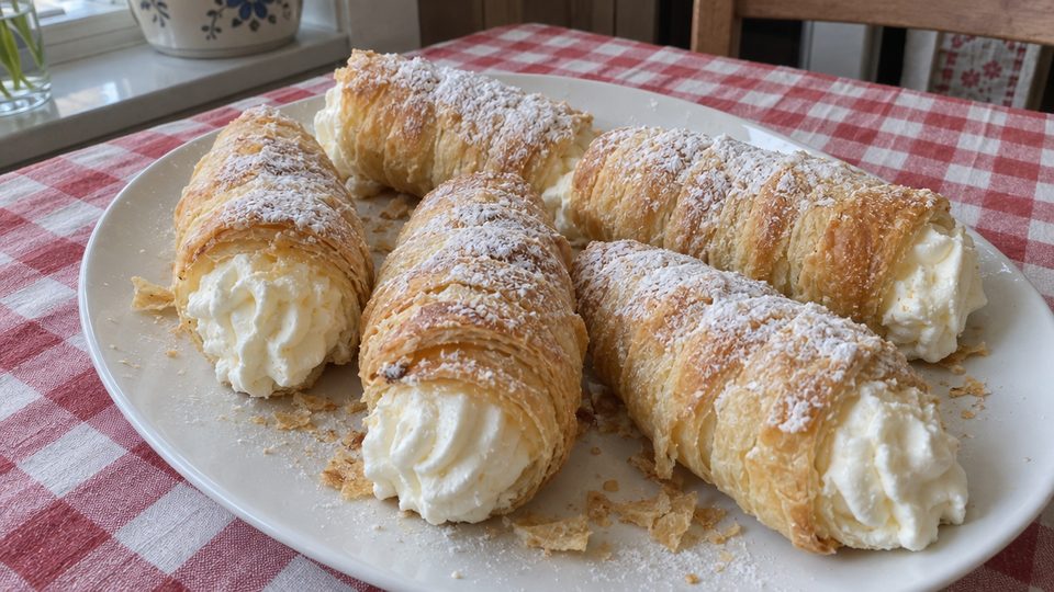 Rurki z kremem, a traditional Polish dessert