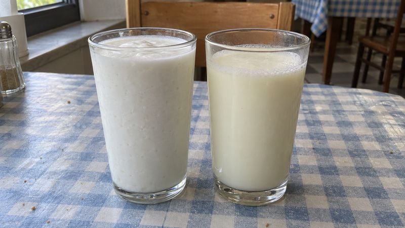 Kefir & maślanka served in a Polish milk bar